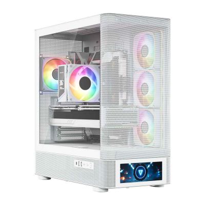 10. MODECOM VOLCANO AQ 500 ARGB MIDI CASE WHITE