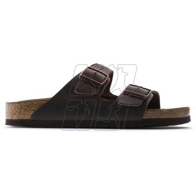 4. Birkenstock Arizona Soft Footbed Oiled Leather Habana Narrow Women's Slides (0452763)