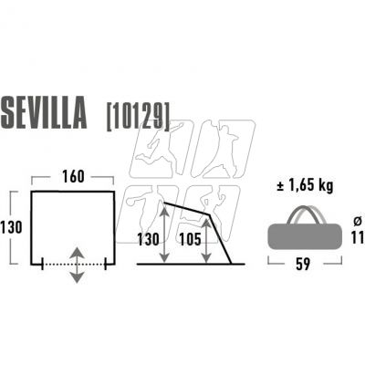 3. High Peak Beach Tent Sevilla blue gray 10129