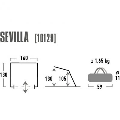 3. High Peak Sevilla Beach Tent Blue Gray 10129