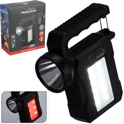 5. Flashlight Camping Lamp USB Charging and Solar Redcliffs