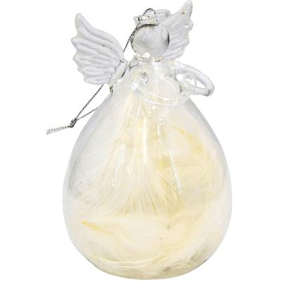 2. MOULDED GLASS BAUBLE ANGEL 11 CM SASKA GIFT & DECOR