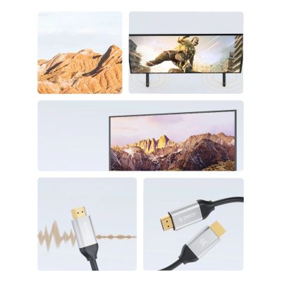 3. Orico H4Y1 HDMI 2.0 4K 60 Hz HDMI Cable 2 m - Black