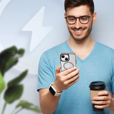 3. Dux Ducis Clin2 case for iPhone 14 Plus magnetic cover MagSafe gray