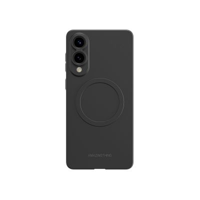 AmazingThing Minimal Air Case with Magnetic Ring for Samsung Galaxy S25 Edge - Black