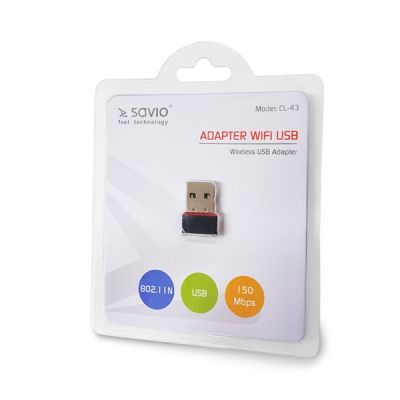 SAVIO CL-43 WiFi adapter (USB 2.0)