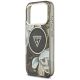 6. Guess IML Glitter Flowers Triangle MagSafe Case for iPhone 18 Pro Max / 17 Pro Max – Black