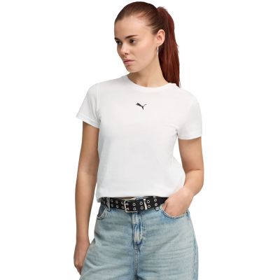 Puma Ess Centered Cat Logo Tee Women's White 692916 02