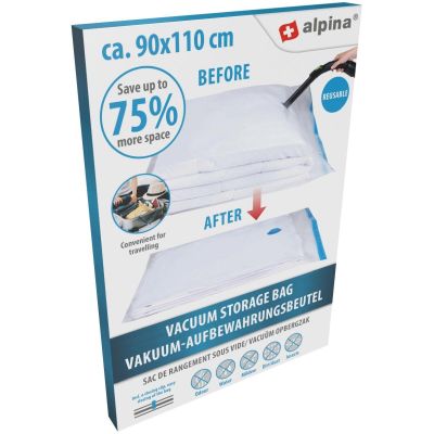 7. VACUUM BAG FOR STORING CLOTHES, BEDDING 90x110cm ALPINA