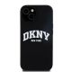 3. DKNY Liquid Silicone White Printed Logo MagSafe Case for iPhone 14 / 15 / 13 - Black