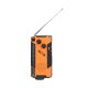 2. Extralink Solar Emergency Radio with Crank Dynamo Powerbank 4000mAh with SOS Flashlight SR-4000 Portable Analog Black, Orange