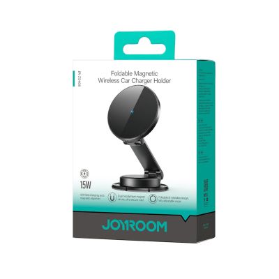 2. Joyroom JR-ZS408 magnetic holder with 15W inductive charger for car cockpit - black