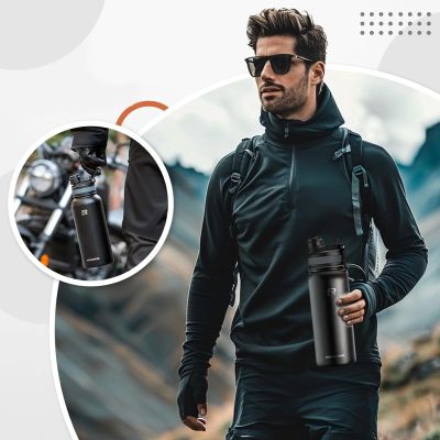 4. Rockbros 35210029001 thermal bottle for bicycle drinks 550 ml - black