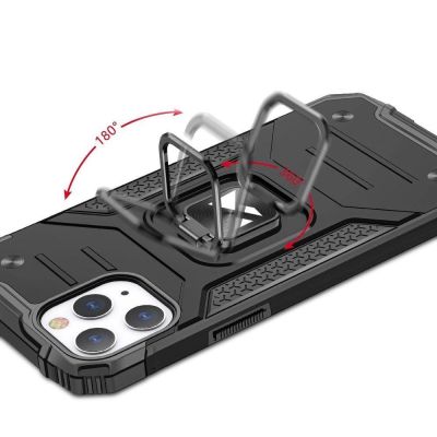 5. Wozinsky Ring Armor Case Kickstand Tough Rugged Cover for iPhone 13 mini blue