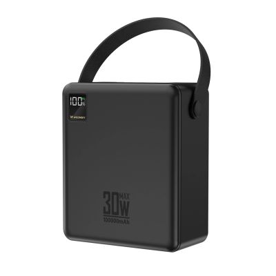 2. Wozinsky W8-B 100000mAh 30W Powerbank 2xUSB-A and 2xUSB-C with Flashlight - Black