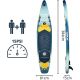9. SET - ENERO INFLATABLE SUP BOARD 384x81x15CM