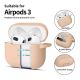 2. Tech-Protect Silicone Hook Case for Apple AirPods 3 - Beige
