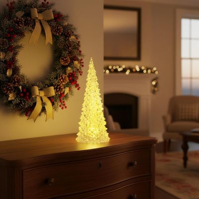 17. DECORATIVE CHRISTMAS TREE TRANSPARENT LED WARM WHITE 27CM