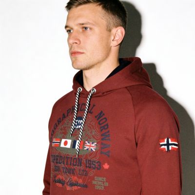8. Geographical Norway DB 100 M sweatshirt WZ3006H/GN-Burgundy