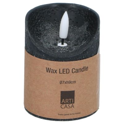 16. DECORATIVE CANDLE 70x90MM LED WAX BLACK