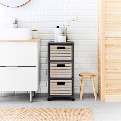 5. ROTHO Large bookcase with 3 drawers COUNTRY white/anthracite