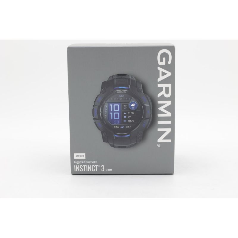 17. Garmin Instinct 3 3.3 cm (1.3") AMOLED 45 mm Digital 416 x 416 px Black GPS