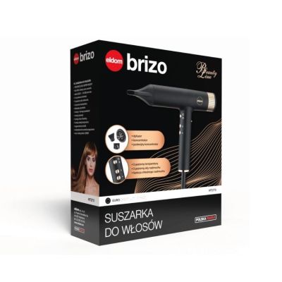 19. ELDOM HAIR DRYER HT270 BRIZO 2000W SUPER-SILENT TECHNOLOGY 3 AIRFLOW LEVELS, IONIZATION AUTO-CLEANING FUNCTION;