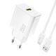 Dudao A27STEU 25W GaN USB-A Wall Charger with USB-A - USB-C Cable - White