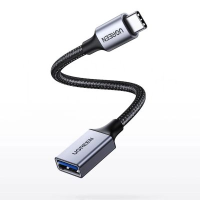 2. Ugreen OTG adapter cable USB-C (male) - USB-A (female) 5Gb/s 0.15m black (US378)