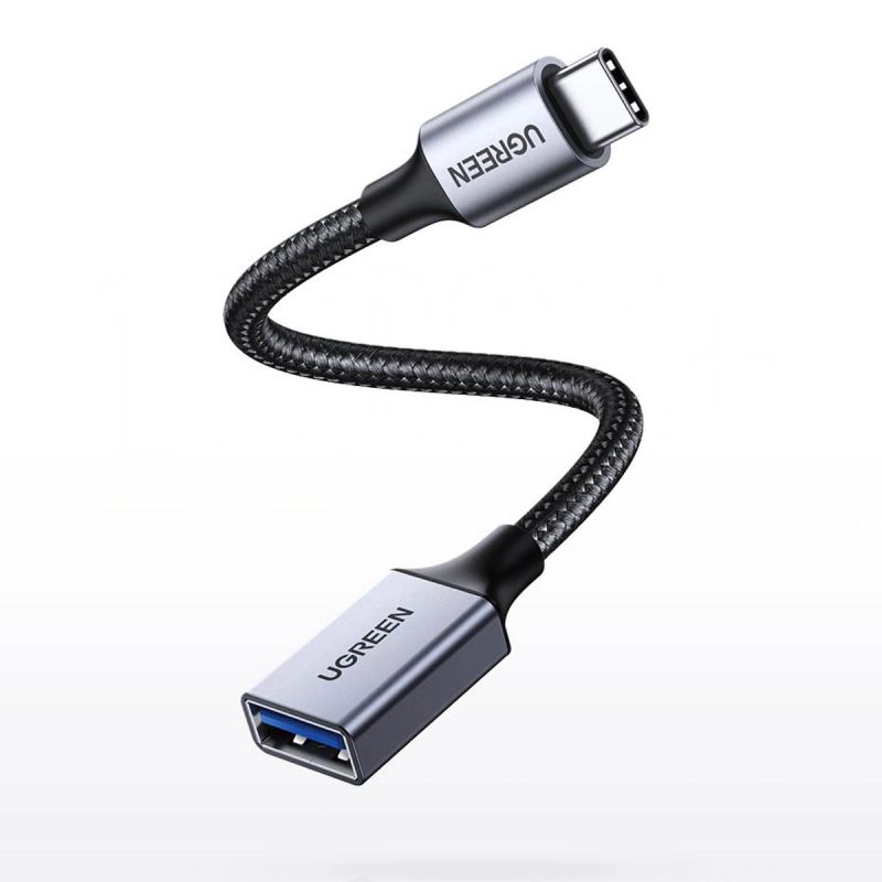 2. Ugreen OTG adapter cable USB-C (male) - USB-A (female) 5Gb/s 0.15m black (US378)