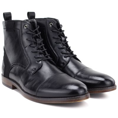 4. Men's high ankle boots, uninsulated, black, Vanhorn WN32309