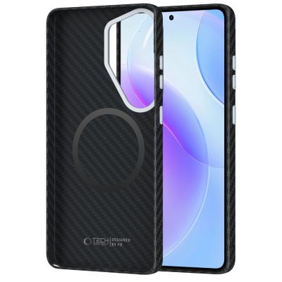 2. Tech-Protect Ion Carbon MagSafe Case for Samsung Galaxy S26 Ultra - Black and Silver