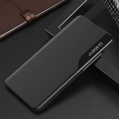 2. Eco Leather View Case for Xiaomi POCO C65 / Redmi 13C with flap - black