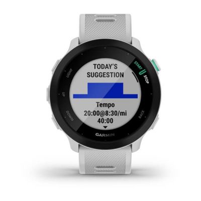 2. Garmin Forerunner 55 White Sports Watch