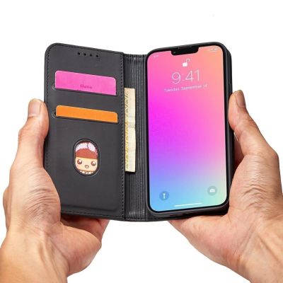 10. Magnet Card Case for Samsung Galaxy S23+ flip cover wallet stand black