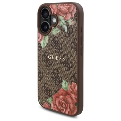 2. Guess GUHMP16SP4ROPEMCW iPhone 16 6.1" brown/brown hardcase 4G Flowers Print MagSafe