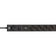 4. Brennenstuhl 1159780615 1.5 m power strip 5 x network sockets Indoor Black, Gray