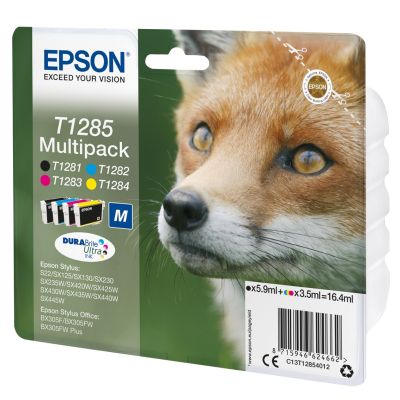 3. Epson Fox Multipack 4-color T1285 DURABrite Ultra Ink