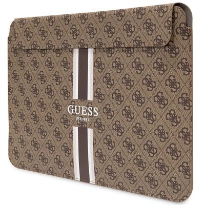 2. Guess 4G Printed Stripes cover for a 16" laptop - brown