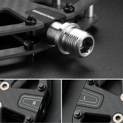 6. Rockbros C525 Carbon Fiber Platform Bike Pedals - Black