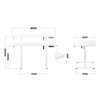 5. MA-Leader 7.0 White Electric Desk