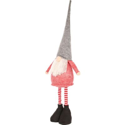 3. DECORATIVE GNOME ON TELESCOPIC LEGS 64-79CM RED