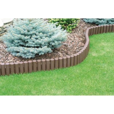 8. GARDEN PALISADE LAWN EDGE 270CM IPAL 5 BROWN