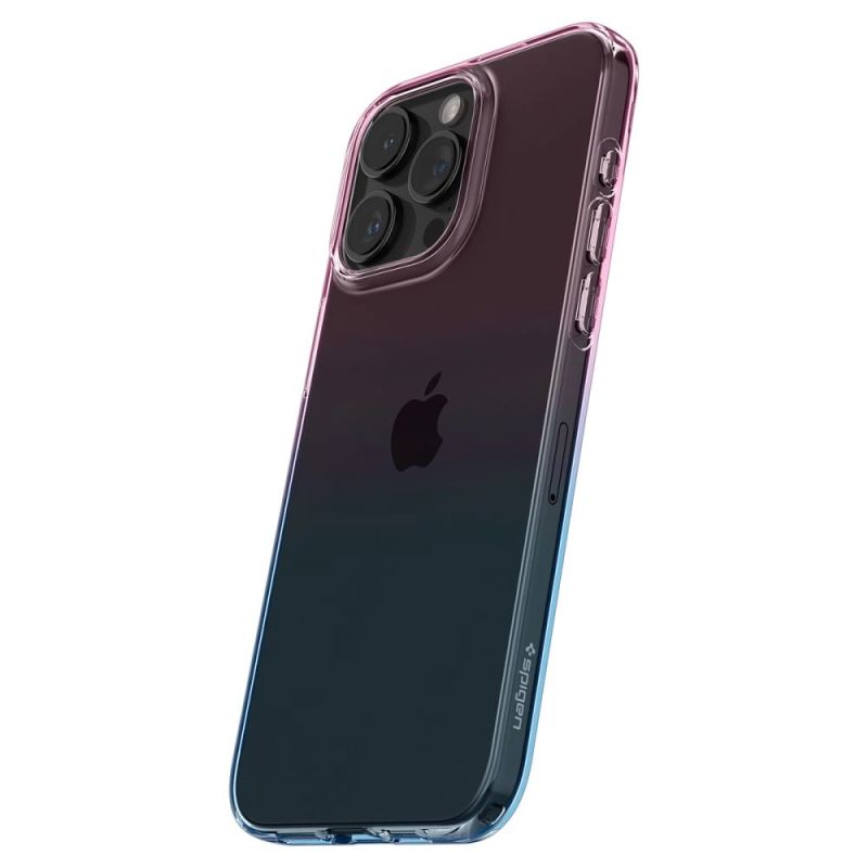 8. Spigen Liquid Crystal iPhone 15 Pro Case - Pink/Blue