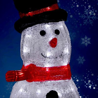 7. DECORATIVE FIGURINE SNOWMAN 40LED HEIGHT: 40CM ACRYLIC