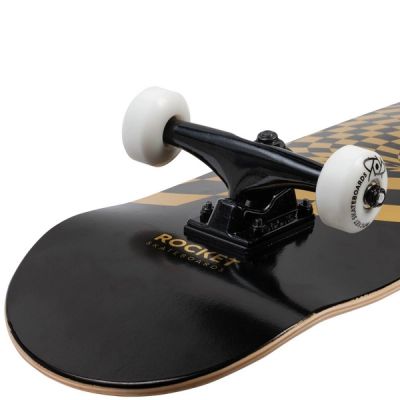 4. Rocket Vortex Foil Gold 8" skateboard RKT-COM-1553