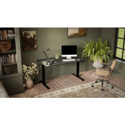2. Desk with electric height adjustment MOON LONG 150x80x72-120 black/anthracite