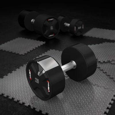 10. HPC SET POLYURETHANE DUMBBELL SET 2 x 2.5 - 25 KG CPU (275 KG) HMS