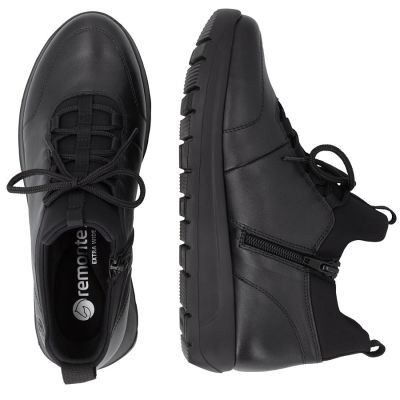 5. Women's leather insulated ankle boots black Remonte Rieker D2V06-35