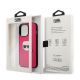 8. Karl Lagerfeld Leather Ikonik Karl's Head Metal Case for iPhone 13 Pro / 13 6.1" - Pink